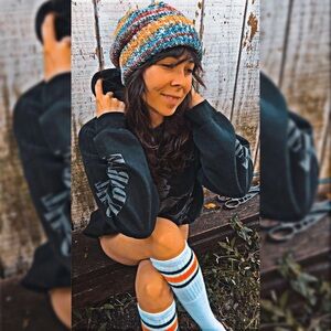 Colorful Hand Knit Beanie